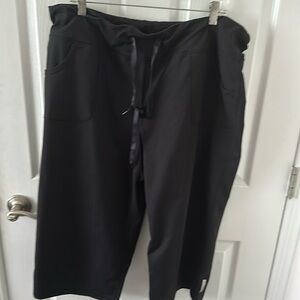 Zella drawstring wide leg cropped pants size 16w